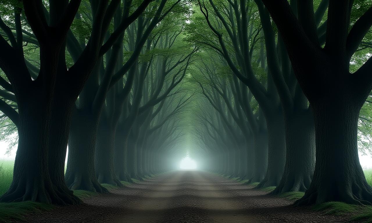 The enchanting tunnel of beech trees known as the Dark Hedges.
